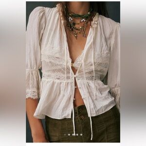 NWT free people forever young  bed jacket